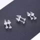 thumbnail image 4 of 100 Sets Plastic Earring Posts & Backs Hypoallergenic Clear Ear Stud Earrings, 4 of 5