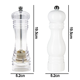 thumbnail image 2 of Molinillo de pimienta de colores, fresno espinoso, condimento de sal gruesa, molinillo de plástico, núcleo de molienda de cerámica, 2 of 5