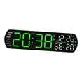 thumbnail image 3 of Reloj despertador digital con LED, versátil, regalo de cumpleaños, práctico reloj digital de escritorio para decoración de dormitorio y sala Verde, 3 of 8