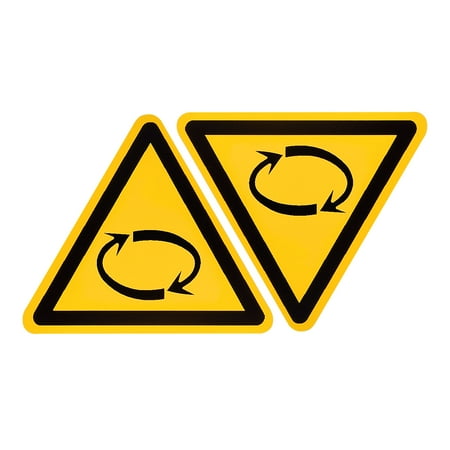 

Uxcell Triangle Beware of Rotating Bodies Warning Sign Self Adhesive 50mm/1.95inch 2Pcs
