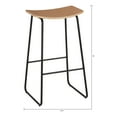 thumbnail image 2 of Mainstays Bar Stool, Multiple Colors, Black and Wood, 2 of 5