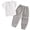 Dark Gray, variant on UngA Toddler Baby Boy 2 Piece Spring Outfit Cotton Linen Casual Henley T-Shirt Pants Set Kids Summer Short Sleeve Tops Plain Clothes (Yellow,4-5 Years)