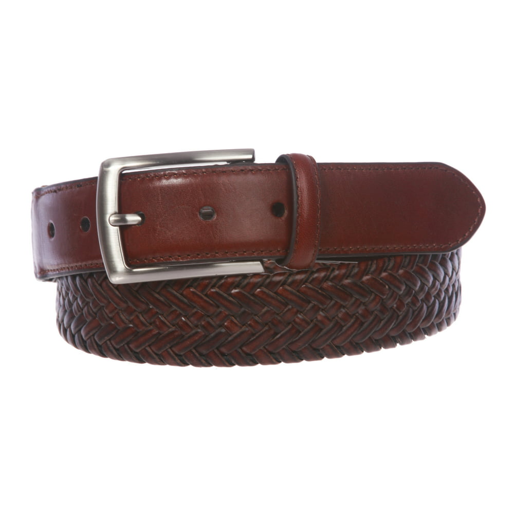 Beltiscool - Men's Comfort Stretch Braided Leather Belt - Walmart.com ...