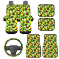 thumbnail image 2 of Binienty 9 Pack Ladybug & Floral Print Auto Accessories, Non-Slip Easy Installation Car Accessories Set, Suitable for Automobiles Trucks, 2 of 8