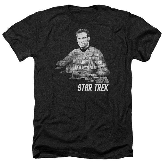 Star Trek - Kirk Words - Heather Short Sleeve Shirt - Medium