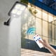thumbnail image 1 of Luces solares para exteriores, farolas solares para exteriores, luces de estacionamiento solares con control remoto, sensor de movimiento inalámbrico, luz de pared de seguridad solar con 3 modos para, 1 of 8