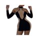 thumbnail image 2 of Txlixc Mujeres Bodycon Backless Vestido Contraste Color Sheer Cold Shoulder Manga larga Halter Dress Party Wear Txlixc Moda, 2 of 10