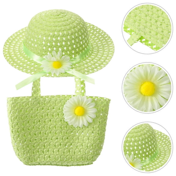 MLINS 1 Set of Girls Sunshade Hat Beach Summer Beach Hat Little Girls Bag