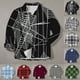 thumbnail image 2 of Camisas Hawaianas Para Hombre Moda para hombre Casual Impresión digital 3D Primavera y otoño Moda De Rong Solapa Camisa de manga larga Cárdigan (Wine, M), 2 of 4
