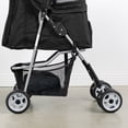 thumbnail image 3 of VIVO Four Wheel Pet Stroller / Cat & Dog Foldable Carrier Strolling Cart Black, 3 of 8