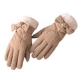 thumbnail image 1 of Moda mujer guantes de invierno pantalla táctil impermeable grueso forrado completo calentador de manos guantes de de para deportes Soledad Guantes de invierno para mujer, 1 of 8