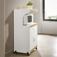 thumbnail image 4 of Pemberly Row Microwave Kitchen Cart in White, 4 of 5
