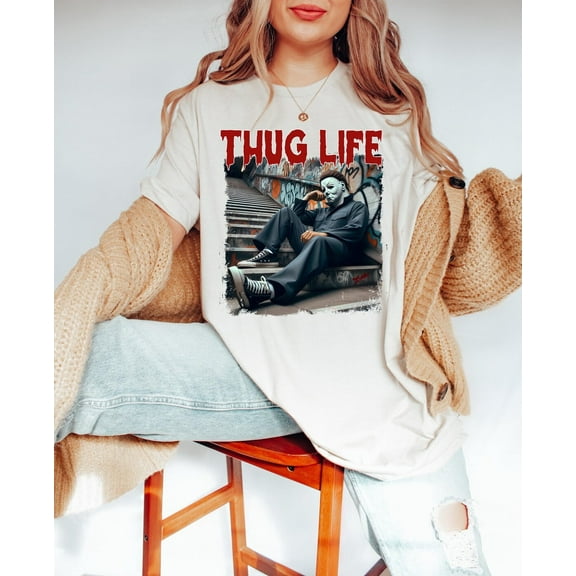 Michael Meyers Halloween Thug Life Shirt, Michael Meyers, Horror Movie Shirt, Myers Thriller Friday the 13th Horror