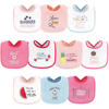 Hudson Baby Unisex Baby Cotton Terry Drooler Bibs with Fiber Filling