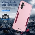 thumbnail image 6 of for Samsung Galaxy A14 5G Case, Dual Layers Shell Hard PC + Soft TPU Back Shell Heavy Duty Military Drop Protection Rugged Shockproof Hybrid Case for Samsung Galaxy A14 5G, Pink/Rose, 6 of 7