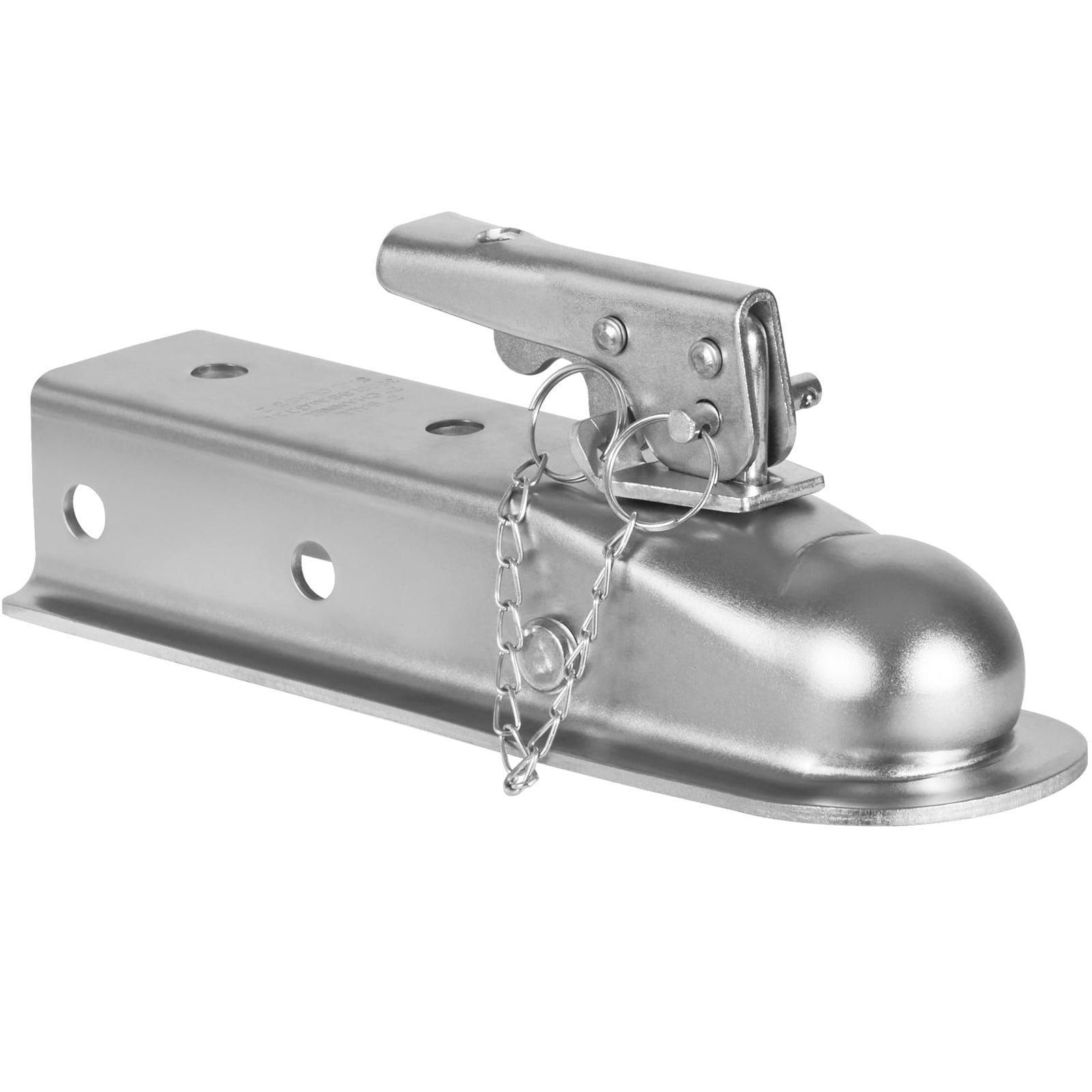KFFKFF Straight Trailer Connector, Compatible with 2" Hitch Ball, 2" Channel Width, 3500 lbs Load Capacity, Durable Trailer Hitch Coupler for Towing Sedans,SUVs, with a Zinc-Coated Exterior