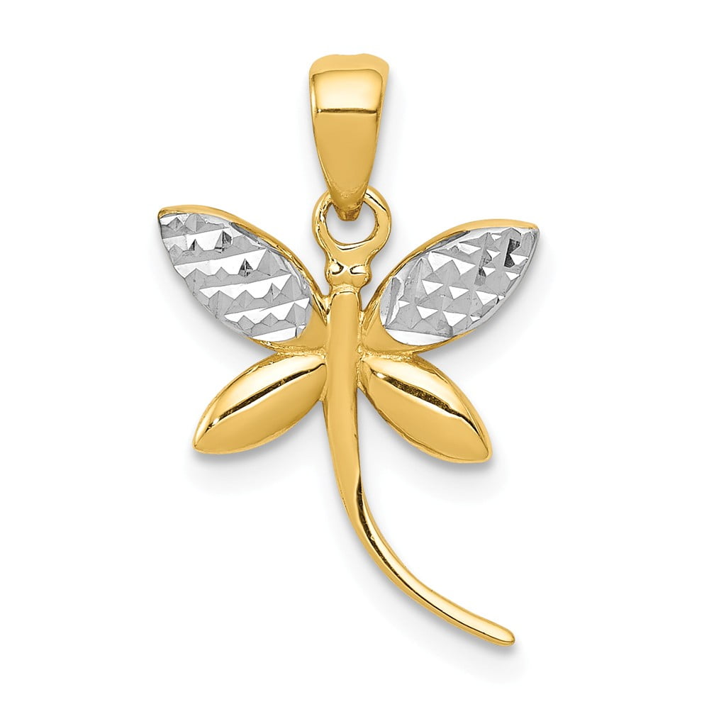 FB Jewels 14K Rose Gold Polished Dragonfly Pendant