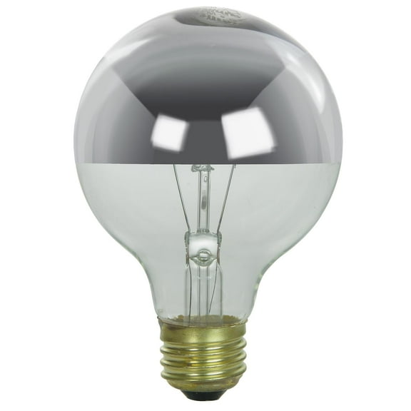 Sunlite 40 Watt Silver Bowl G25 Globe, Medium Base, Clear