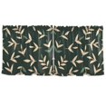 thumbnail image 7 of Yayeee Kitchen Curtains Tier Set of 2 Light Filtering 57"x36" Over Sink Window Panels, Green Leaves, 7 of 7