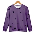 thumbnail image 4 of Bovemsi Womens Sweatshirts Women's Sports Shirt With Star Pattern Pullover Round Neck Long Sleeved Autumn Top Fall Fashion Outfits 2025 Clothes, 4 of 9