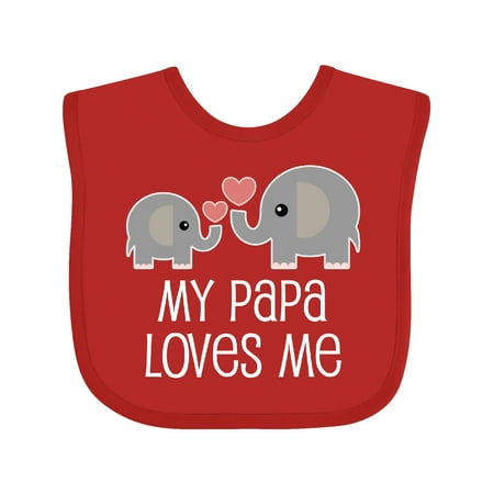

Inktastic My Papa Grandpa Loves Me Gift Baby Boy or Baby Girl Bib