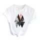 thumbnail image 4 of Tops de Mujer Elegantes Blusas Casuales Camisas Erógenas de Moda de Cuello Redondo Camiseta Impresa de Manga Corta Odeerbi ODB167980, 4 of 6