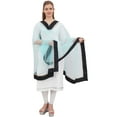thumbnail image 5 of Phagun Indain Foulard Hijab pour Femmes, Jeté en Filet, Dupatta, Chunni, Tour de Cou - Bleu Pâle, 5 of 5