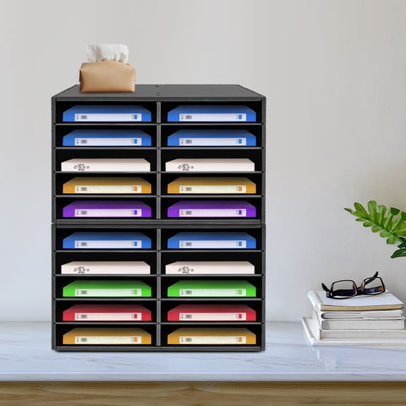 2 PCS Black Paper Storage Cabinets, File Storage Cabinet, Office File Storage Cabinet,  suitable for use in the study, bedroom, living room, conference room, classroom, office