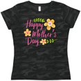 thumbnail image 3 of Inktastic Happy Mothers Day with Flowers Women's T-Shirt, 3 of 5