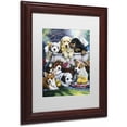 thumbnail image 2 of Trademark Fine Art 'Bath Time Pups' Canvas Art by Jenny Newland, White Matte, Wood Frame, 2 of 4