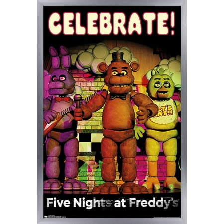 Five Nights at Freddy's - Celebrate Wall Poster, 22.375" x 34", Framed