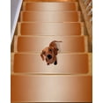 thumbnail image 2 of Stair Treads for Wooden Steps, Burnt Orange Ombre Peel and Stick Stair Treads with Reusable Adhesive, Modern Gradient Abstract Art Non Slip Indoor Stairs Runner Rugs Mats for Elders Dogs 8"x30" 4PCS, 2 of 7