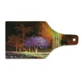 thumbnail image 2 of Fantasy Cutting Board, Digitally Saturated Tropical Scene in Extreme Haze Tones Exotic Abstract Art, Decorative Tempered Glass Cutting and Serving Board, Wine Bottle Shape, Multicolor, by Ambesonne, 2 of 5