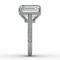 thumbnail image 5 of HeartsAndYou 3.2ct Emerald Cut Moissanite Accents Solitaire Proposal Ring 18k White Gold over Silver, 5 of 8