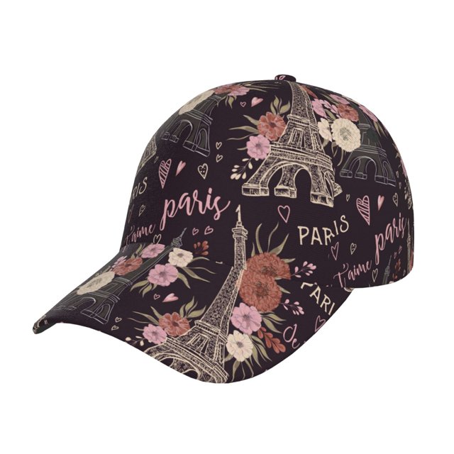 Balery Romantic Paris Gorra de béisbol de tamaño ajustable para correr, entrenar y actividades al aire libre. Gorra de papá para todas las estaciones.