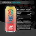 thumbnail image 5 of Gorilla Mind Energy Drink, No Sugar or Artificial Colors, Tropic Wave, 16 oz, 12 pack Cans, 5 of 6