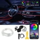 thumbnail image 1 of Tira de luces LED para automóvil, luces interiores para automóvil RGB multicolor, 16 millones de colores 5 en 1 con fibra óptica de 236 pulgadas, kits de iluminación ambiental, sonido activo JAMW Sencillez, 1 of 5