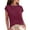 Wine, variant on Womens Tops Casual Women's Pima Cotton Short Sleeve Workout Shirt Yoga T-Shirt Tee Top, XL