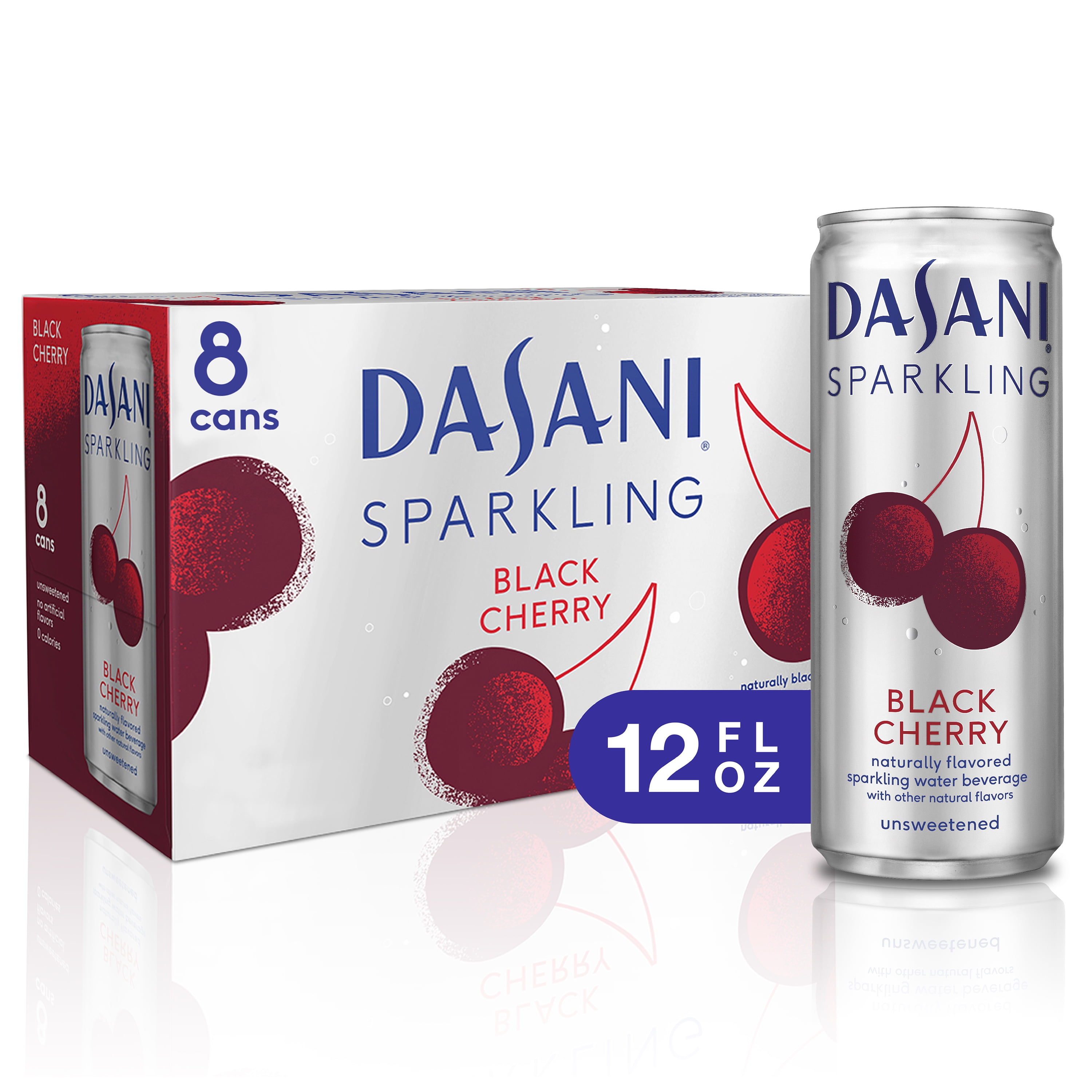 Dasani Sparkling Water Black Cherry Zero Calories 12 Fl Oz 8 Pack Walmart Com
