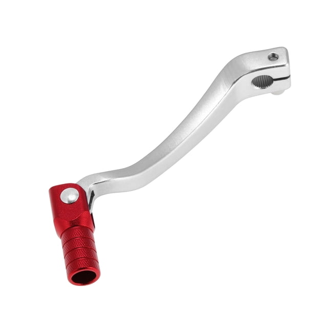 Palanca de cambio de motocicleta plegable para Kayo T6, aleación de aluminio, palanca de cambio de tono plateado con cabeza roja