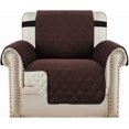 thumbnail image 1 of Housse de Chaise Réversible Matelassée Housse de Chaise Imperméable Protecteur de Meubles Lavable Housse de Canapé avec Sangle Élastique pour Enfants Chiens Animaux (Fauteuil Gris), 1 of 7
