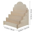 thumbnail image 2 of EXHUMKY Compact Khaki Wood Greeting Card Holder, Multifunctional for Home, 2 of 8
