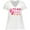 AA-White, variant on Inktastic Team Girl Pink Footprints and Arrow Women's Plus Size V-Neck T-Shirt