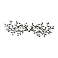 thumbnail image 2 of Escultura de pared colgante de metal con forma de hoja de árbol para sala de estar o casa de campo Negro, 2 of 9
