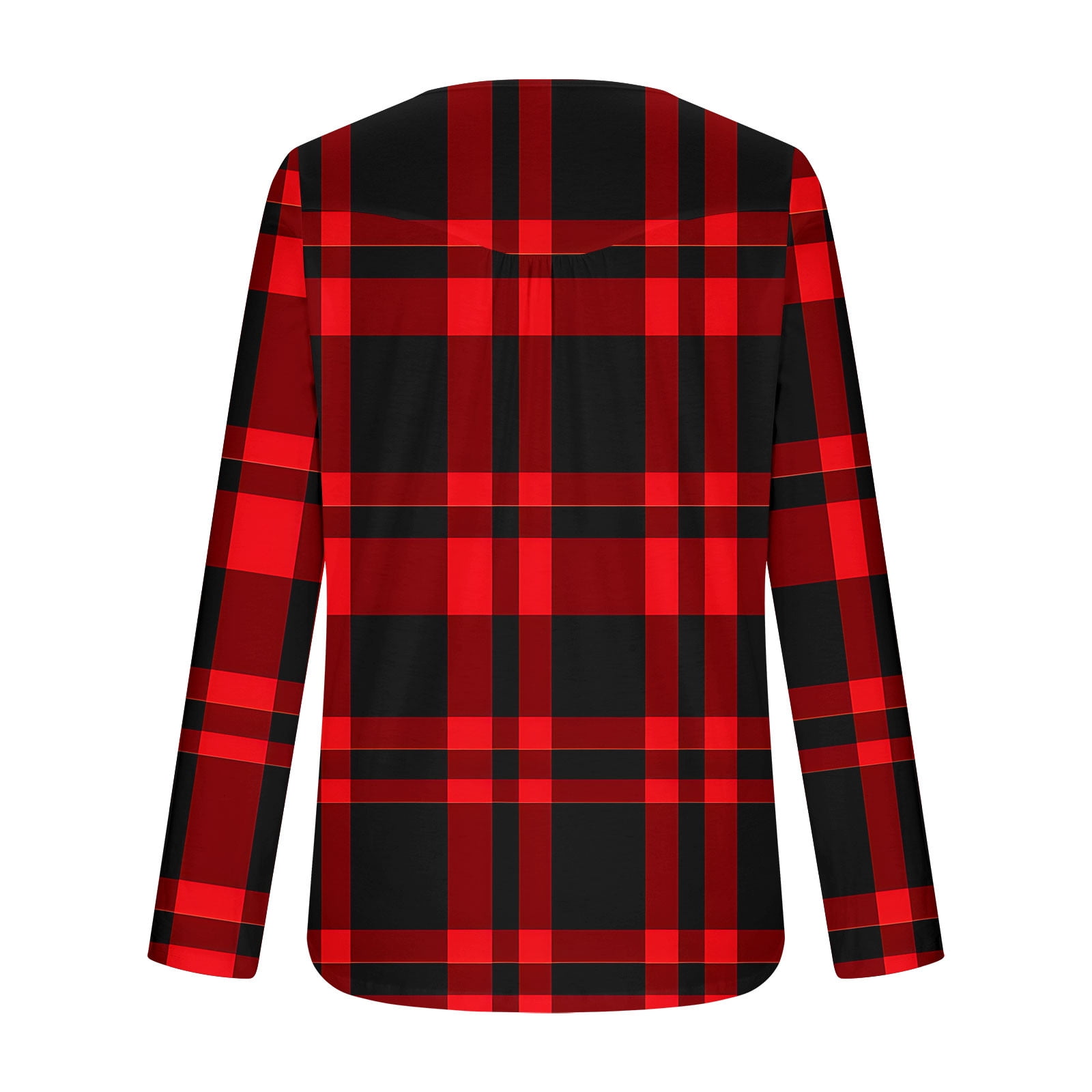 Checkered Pleats Long Shirt Dress