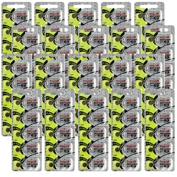 20x 5PK Maxell Silver Oxide Watch Battery SR716SW Low Drain Replace 315 SR67