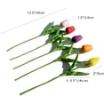 thumbnail image 2 of White Flowers Artificial Tulip Silk Fake Flowers 13.5" for Mother's Day Easter Valentine’s Day Gifts in Bulk Home Kitchen Wedding Decorations, 2 of 5