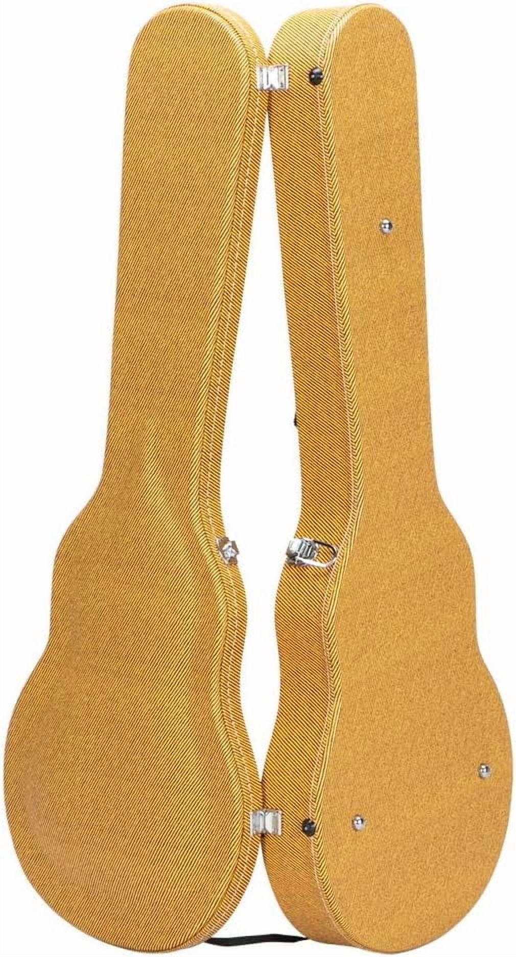 ZYPPP Electric Guitar Hard Case, Wooden Hard-Shell Protective Carrying Case for KLP-Style Electric Guitar with Lock Latch Padding-Yellow