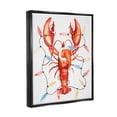thumbnail image 3 of Stupell Industries Nautical Lobster Christmas Lights Holiday Painting Black Floater Framed Art Print Wall Art, 3 of 6