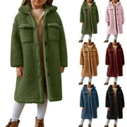 Tranfacy Girls Winter Coat, Girls Winter Jacket, Children Winter Parka Fleece adding Jackets Kids Outerwear Coat with Pocket